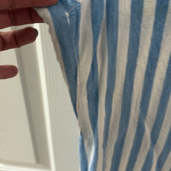 Old Navy Denim Blue and Cream Striped Shirt - Picture 3 of 3